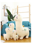 squishies- alpaca de pelúcia francesa plushie animais brancos de família de pelúcia