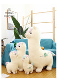 squishies- alpaca de pelúcia francesa plushie animais brancos de família de pelúcia