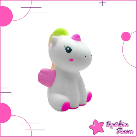 Squishy licorne assise blanche