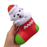 Squishy christmas slipper dog