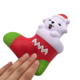 Squishy kerst slipper hond